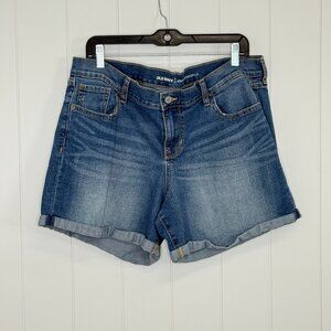 Old Navy Curvy Denim Shorts 14 Regular High Rise Cuffed Jean Shorts 5" Inseam